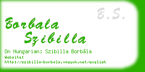 borbala szibilla business card